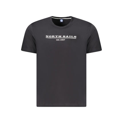 North Sails Black Cotton Men's T-Shirt