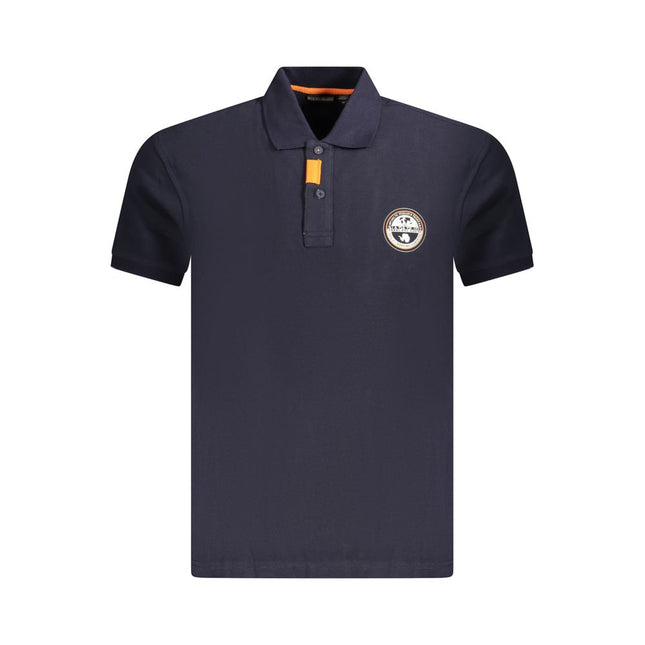 Napapijri Blu Cotton Men Polo Napapijri
