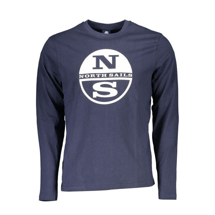 North Sails Blu Cotton Men T-Shirt