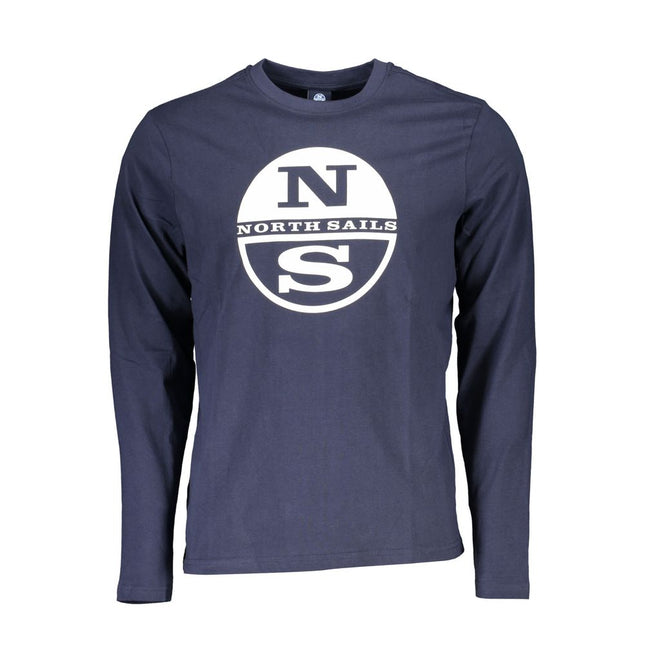 North Sails Blu Cotton Men T-Shirt
