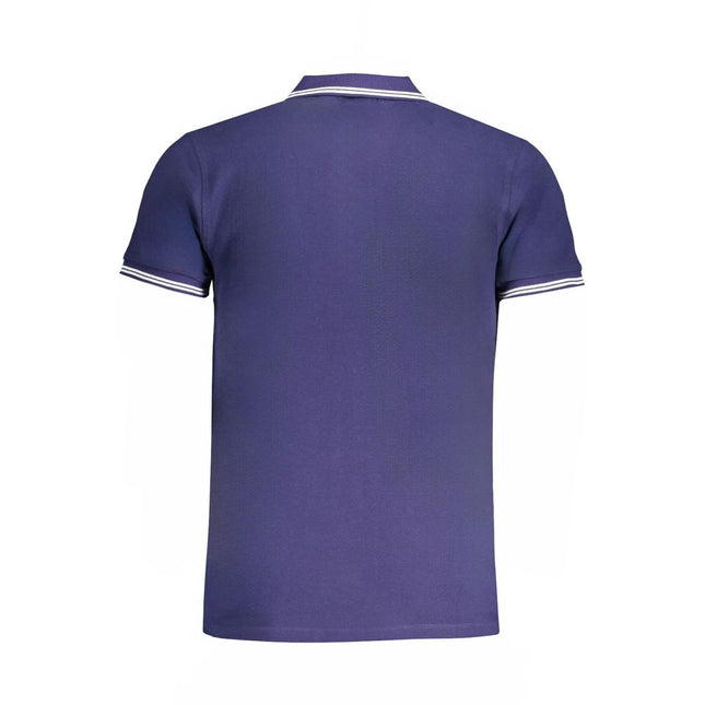 Cavalli Class Blue Cotton Men Polo Shirt