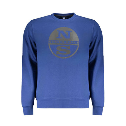 North Sails Blue Cotton Men Sweater