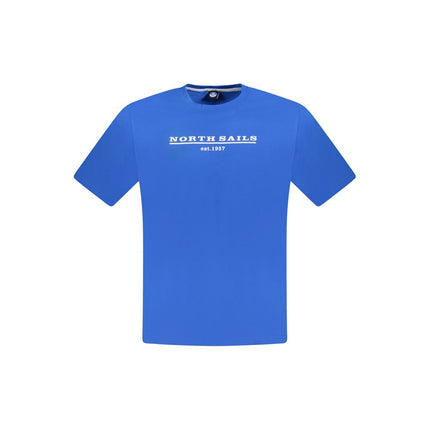 North Sails Blue Cotton Men T-Shirt
