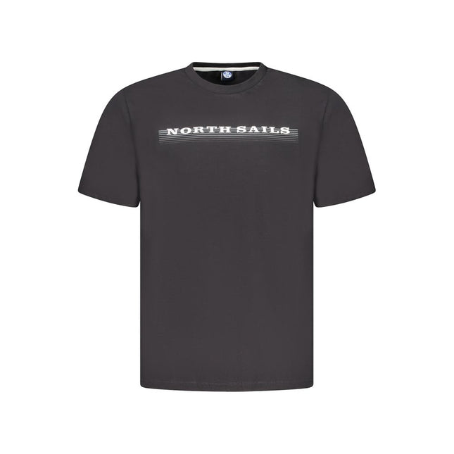 North Sails Black Cotton Men's T-Shirt