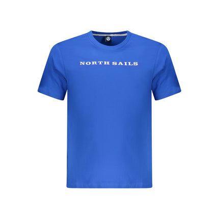 North Sails Blue Cotton Men T-Shirt