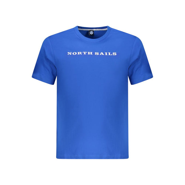 North Sails Blue Cotton Men T-Shirt