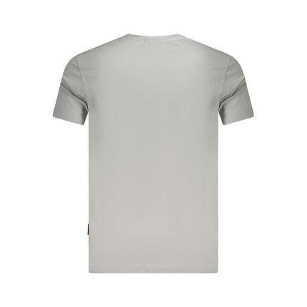 Napapijri Grigio Cotton Men T-Shirt