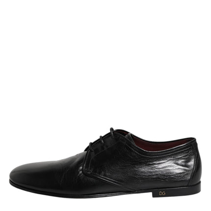 Dolce & Gabbana Black Leather Lace Up Derby Dress Formal Shoes