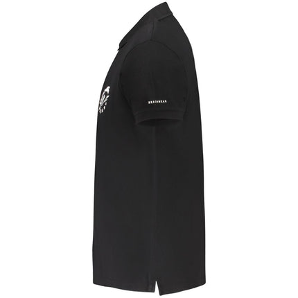 Trussardi Black Cotton Men Polo