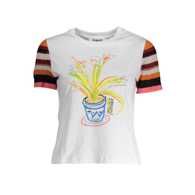 Desigual Bianco Cotton Women T-Shirt Desigual