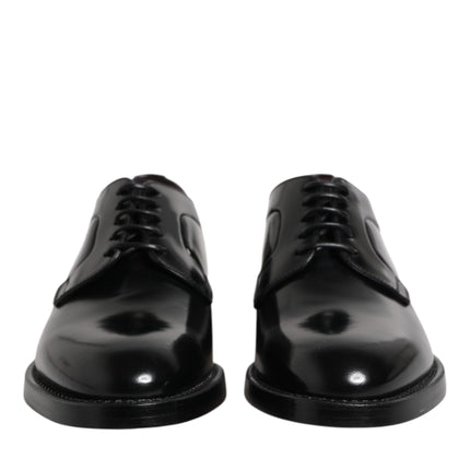 Dolce & Gabbana Black Leather Lace Up Derby Dress Formal Shoes