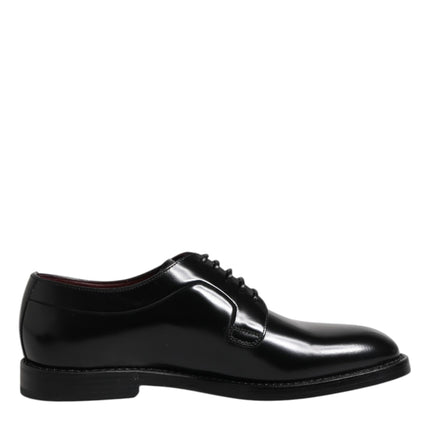 Dolce & Gabbana Black Leather Lace Up Derby Dress Formal Shoes