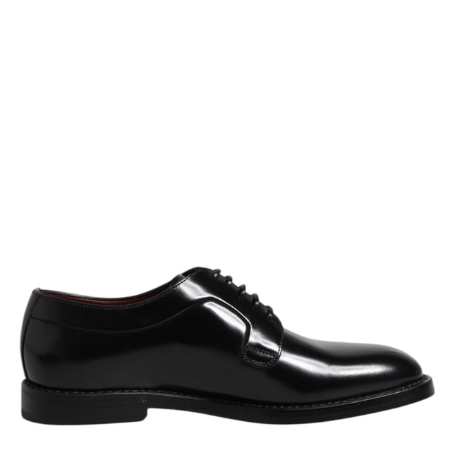 Dolce & Gabbana Black Leather Lace Up Derby Dress Formal Shoes
