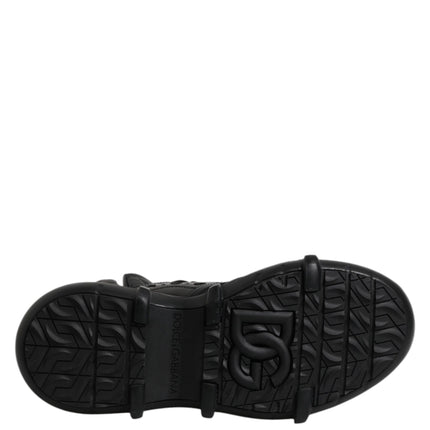 Dolce & Gabbana Black Leather Casual Mens Ankle Boots Shoes