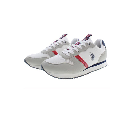 U.S. POLO ASSN. White Polyester Men's Sneaker