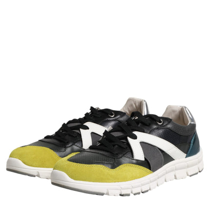 Dolce & Gabbana Multicolor Lace Up Low Top Men Sneakers Shoes