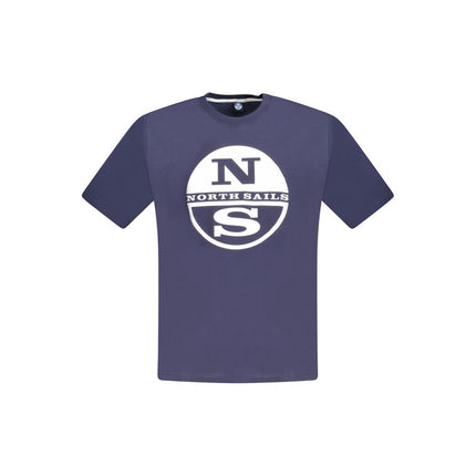 North Sails Blue Cotton Men T-Shirt
