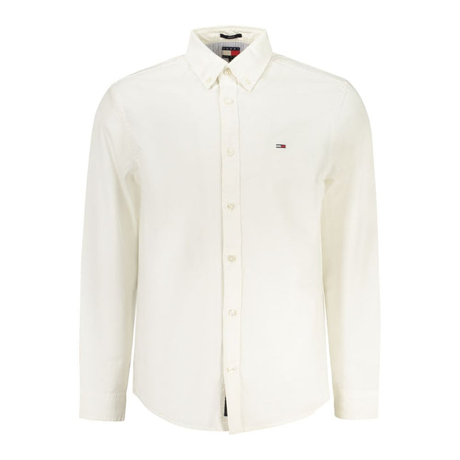 Tommy Hilfiger White Cotton Men Shirt