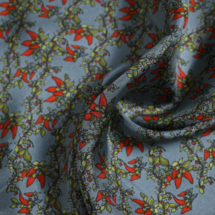 Dolce & Gabbana Gray Chilis Silk Square Men Foulard Scarf