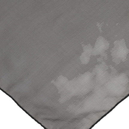Dolce & Gabbana Gray Black Silk Square Women Foulard Scarf
