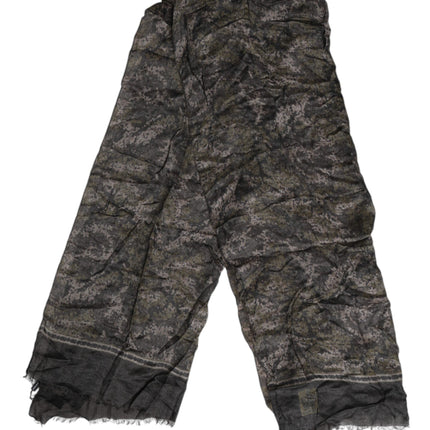 Dolce & Gabbana Camouflage Neck Warmer Wrap Foulard Scarf