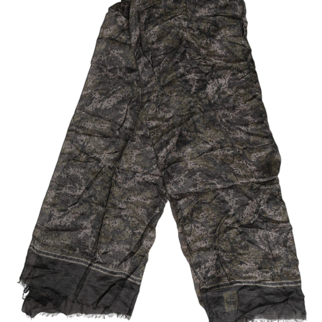 Dolce & Gabbana Camouflage Neck Warmer Wrap Foulard Scarf