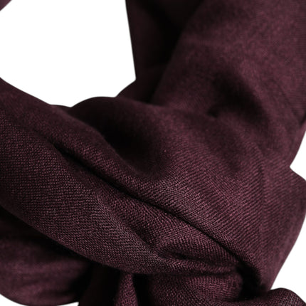 Dolce & Gabbana Maroon Cashmere Neck Warmer Wrap Shawl Scarf
