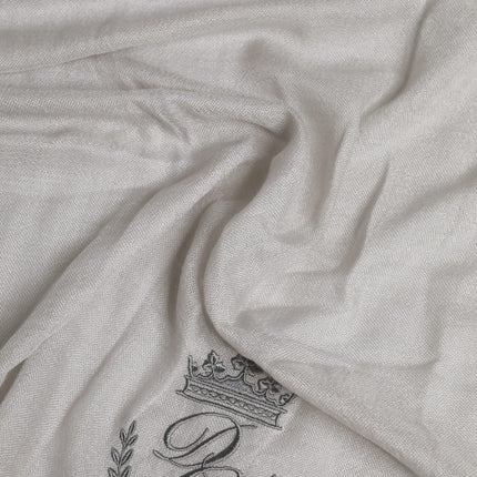 Dolce & Gabbana Gray DG Crown Neck Warmer Wrap Shawl Scarf