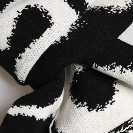 Dolce & Gabbana Black Logo Neck Warmer Wrap Men Shawl Scarf