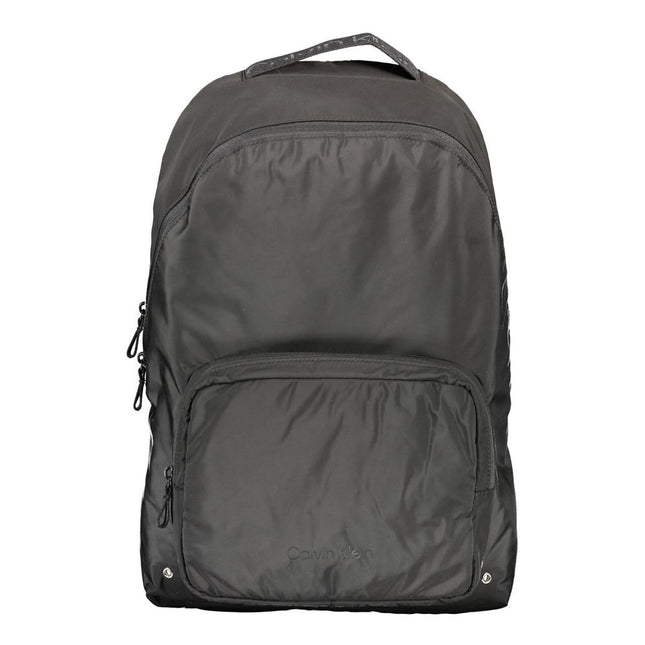Calvin Klein Black Recycled Polyester Men Backpack Calvin Klein