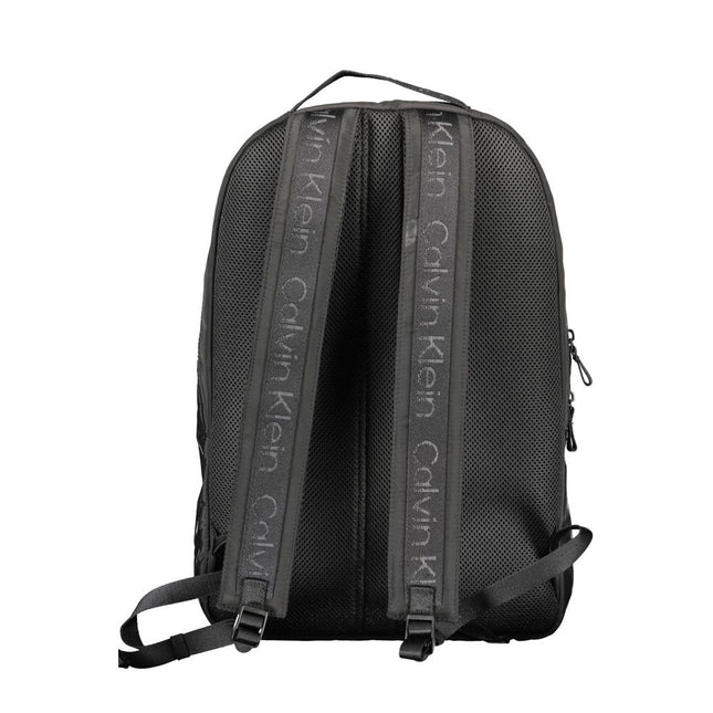 Calvin Klein Black Recycled Polyester Men Backpack Calvin Klein