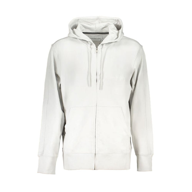 Calvin Klein Grigio Cotton Men Sweatshirt