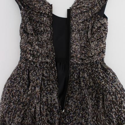 Dolce & Gabbana Dark Silk Shift Gown Full Length Dress