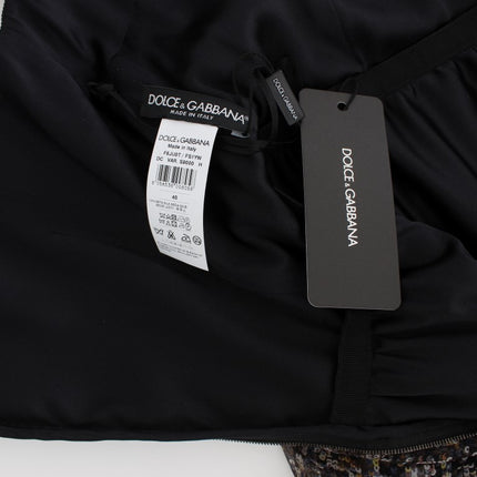 Dolce & Gabbana Dark Silk Shift Gown Full Length Dress