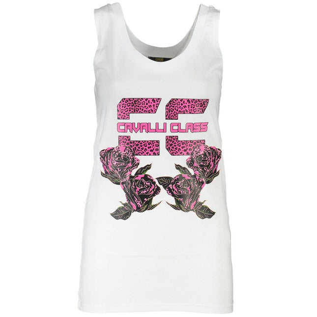 Cavalli Class Bianco Cotton Women T-Shirt