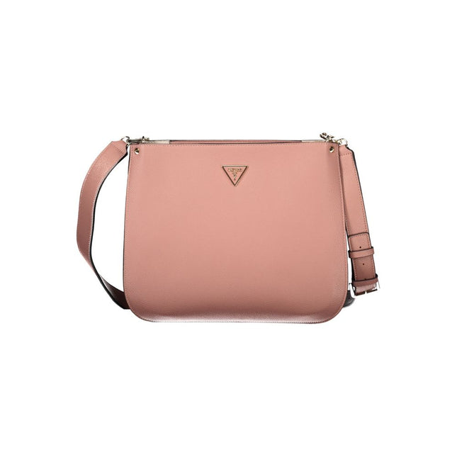 Guess Jeans Rosa Poliuretano Women Handbag Guess Jeans