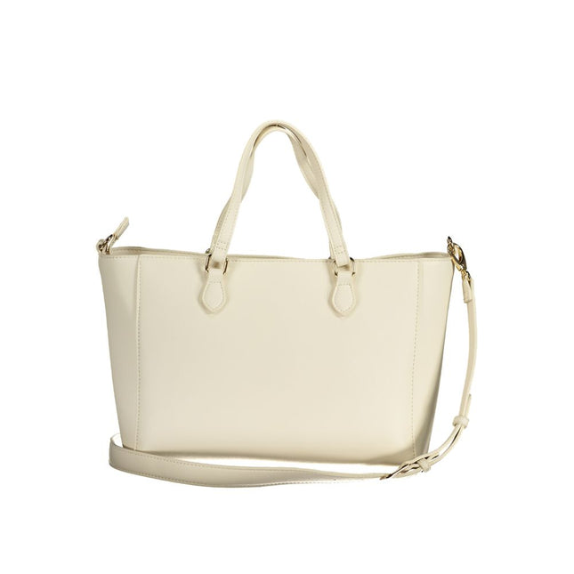Mario Valentino White Polyurethane Womens Bag with Handles