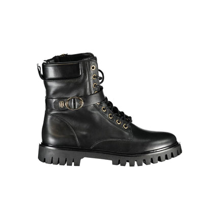 Tommy Hilfiger Black Polyurethane Women Stivaletto