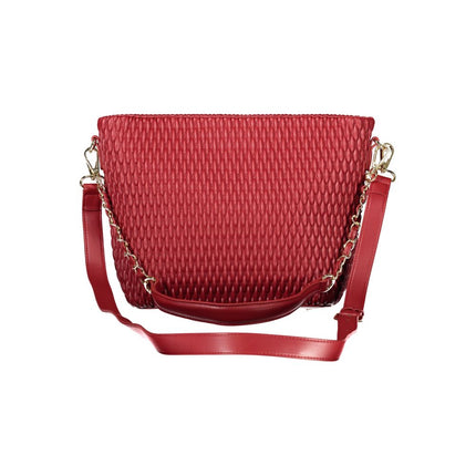 Mario Valentino Rosso Polyurethane Women's Bag with Removable Shoulder Strap