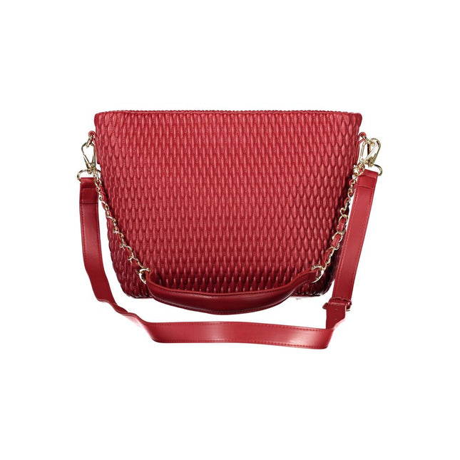 Mario Valentino Rosso Polyurethane Women's Bag with Removable Shoulder Strap Mario Valentino
