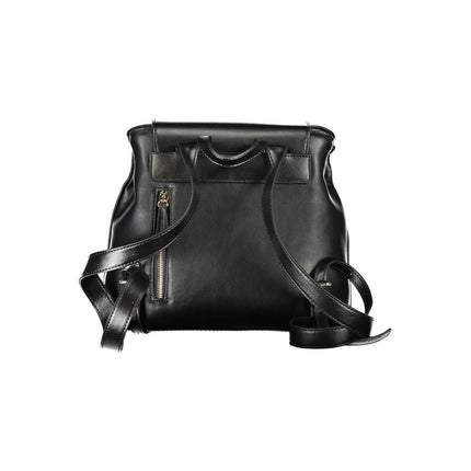 Mario Valentino Black Polyurethane Women's Backpack