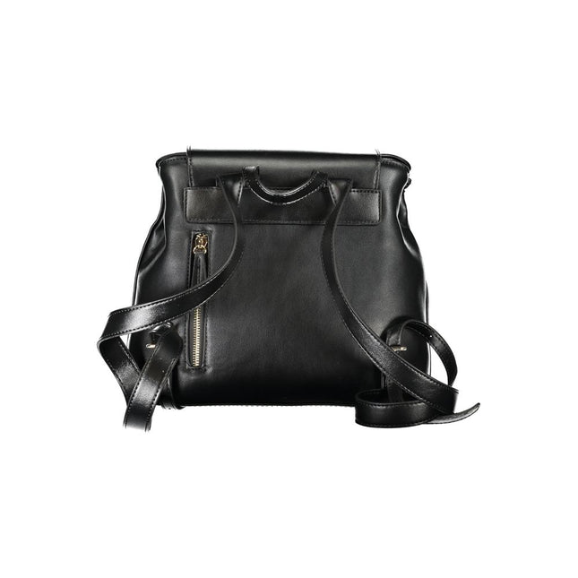 Mario Valentino Black Polyurethane Women's Backpack