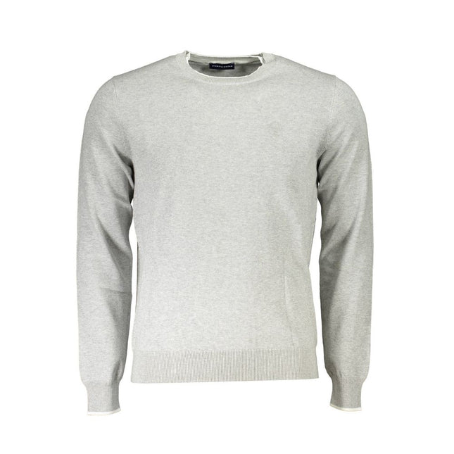 North Sails Grey Organic Cotton Men Sweater North Sails
