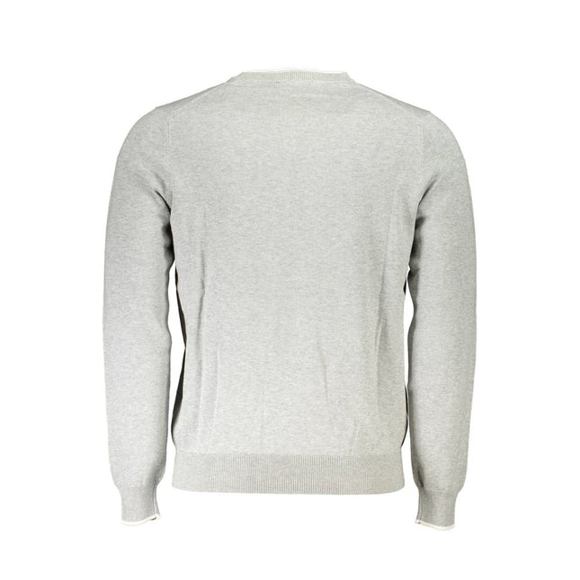 North Sails Grey Organic Cotton Men Sweater North Sails