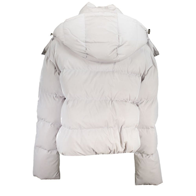 Patrizia Pepe Bianco Poliuretano Women's Jacket Patrizia Pepe