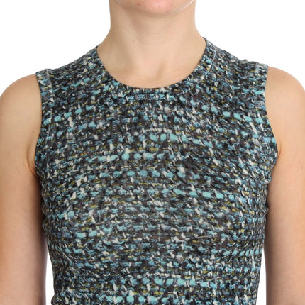 Dolce & Gabbana Blue Wool Sweater Sleeveless Pullover