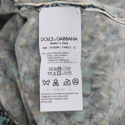 Dolce & Gabbana Blue Wool Sweater Sleeveless Pullover
