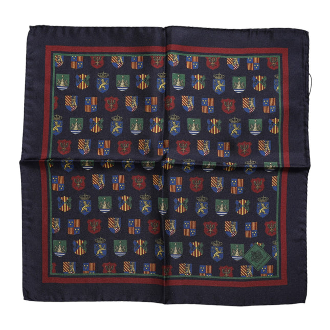 Dolce & Gabbana Multicolor Medals Square Foulard Scarf