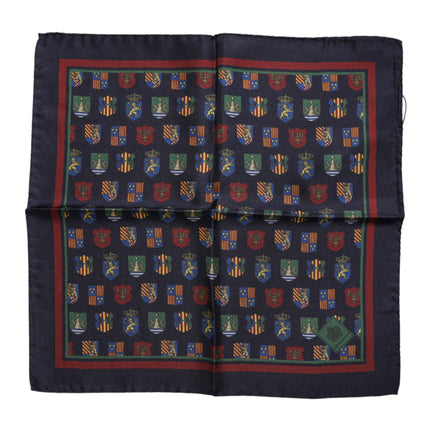 Dolce & Gabbana Multicolor Medals Square Foulard Scarf
