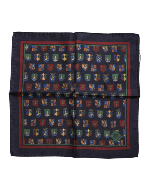 Dolce & Gabbana Multicolor Medals Square Foulard Scarf Dolce & Gabbana